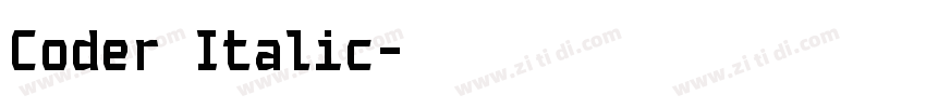 Coder Italic字体转换
